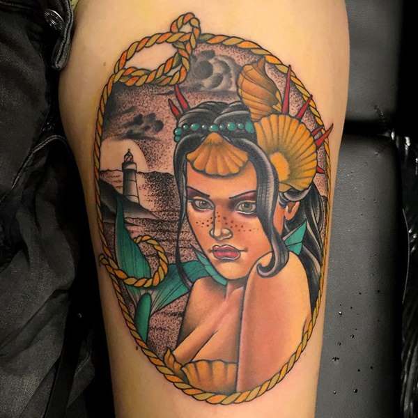 Beautiful examples of mermaid tattoos design, idea 68