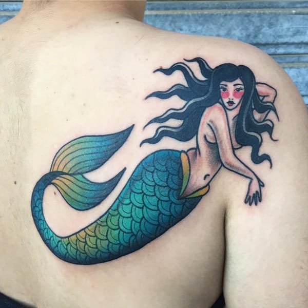 Beautiful examples of mermaid tattoos design, idea 69