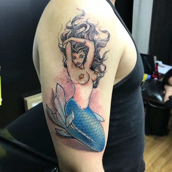 Beautiful examples of mermaid tattoos design, idea 70