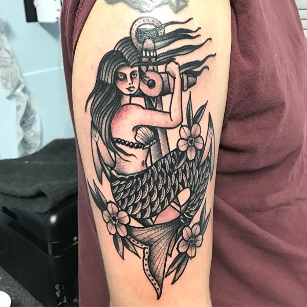 Beautiful examples of mermaid tattoos design, idea 72