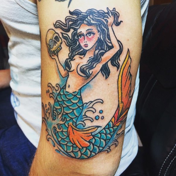 Beautiful examples of mermaid tattoos design, idea 73