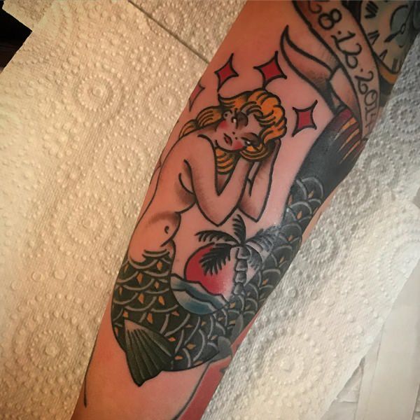 Beautiful examples of mermaid tattoos design, idea 74