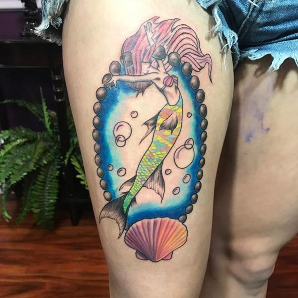 Beautiful examples of mermaid tattoos design, idea 75