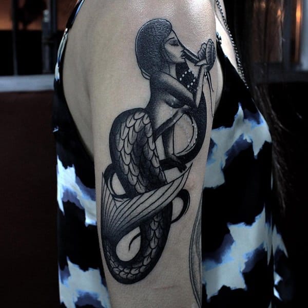 Beautiful examples of mermaid tattoos design, idea 77