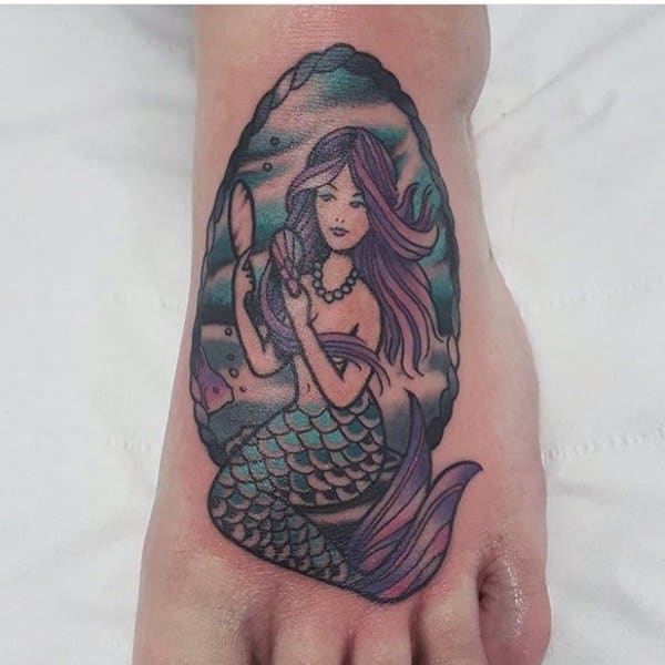 Beautiful examples of mermaid tattoos design, idea 78