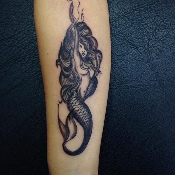 Beautiful examples of mermaid tattoos design, idea 79