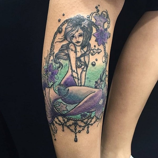 Beautiful examples of mermaid tattoos design, idea 80