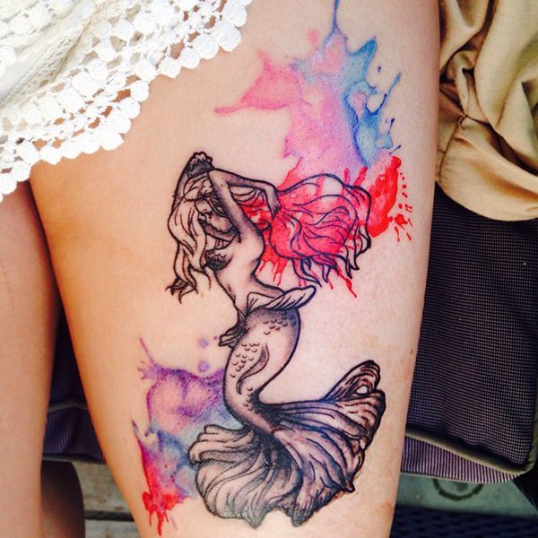Beautiful examples of mermaid tattoos design, idea 81