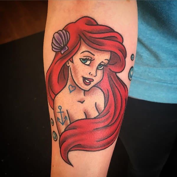 Beautiful examples of mermaid tattoos design, idea 34
