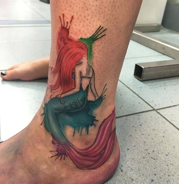 Beautiful examples of mermaid tattoos design, idea 38