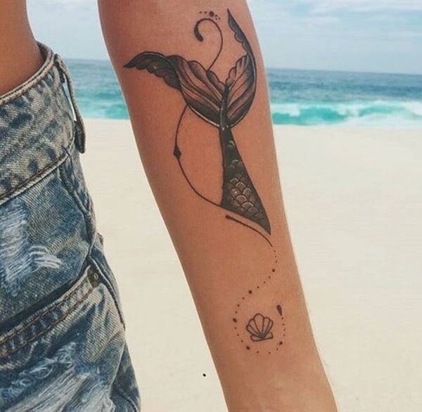 Beautiful examples of mermaid tattoos design, idea 46