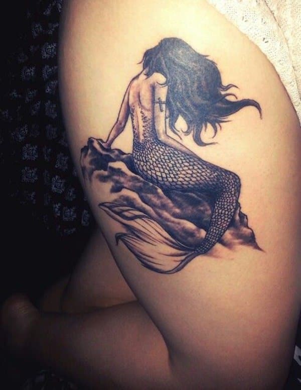 Beautiful examples of mermaid tattoos design, idea 51