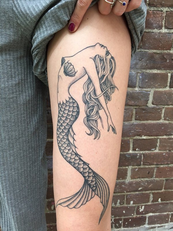 Beautiful examples of mermaid tattoos design, idea 52