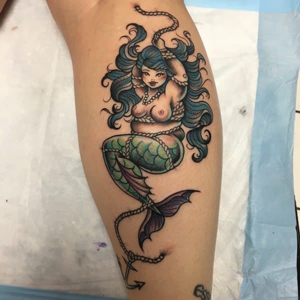 Beautiful examples of mermaid tattoos design, idea 58