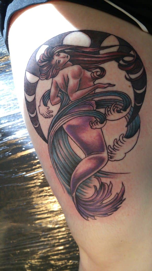 Beautiful examples of mermaid tattoos design, idea 60