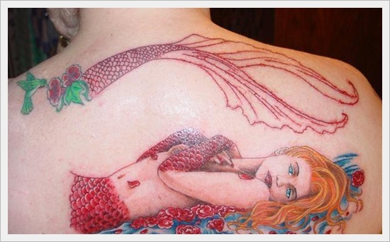 Beautiful examples of mermaid tattoos design, idea 6