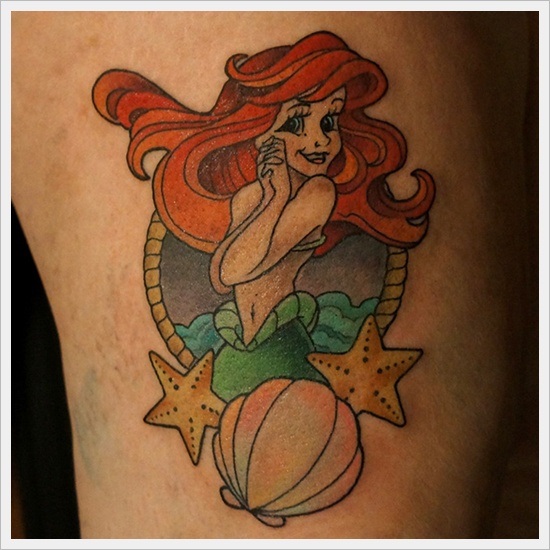 Beautiful examples of mermaid tattoos design, idea 21