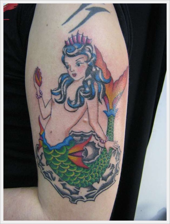 Beautiful examples of mermaid tattoos design, idea 7