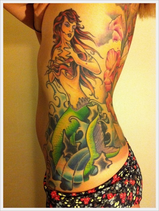 Beautiful examples of mermaid tattoos design, idea 2