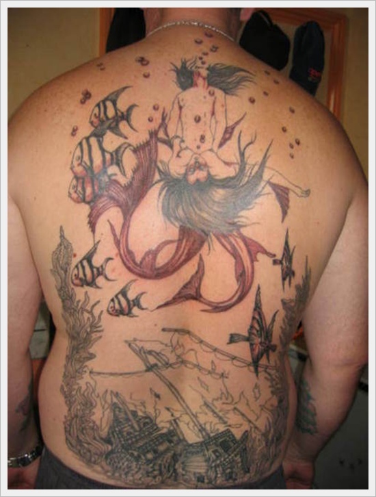 Beautiful examples of mermaid tattoos design, idea 15