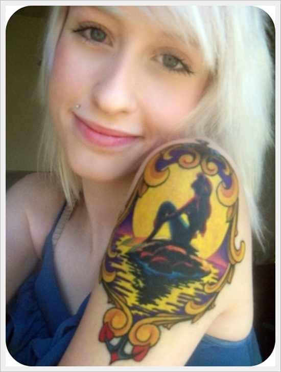 Beautiful examples of mermaid tattoos design, idea 25