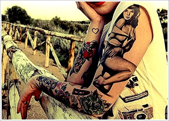 Pin up girls design, idea 3