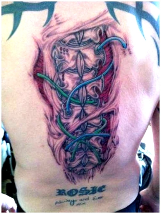 Ripped skin tattoo design, idea 24