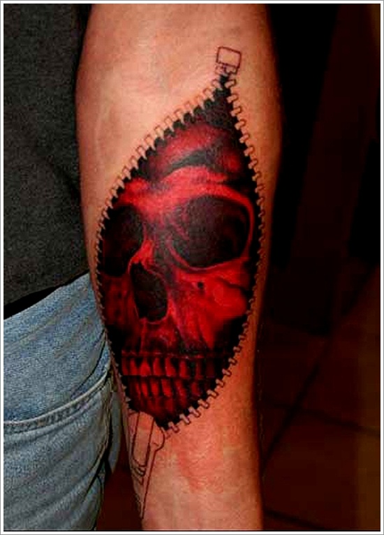 Ripped skin tattoo design, idea 26
