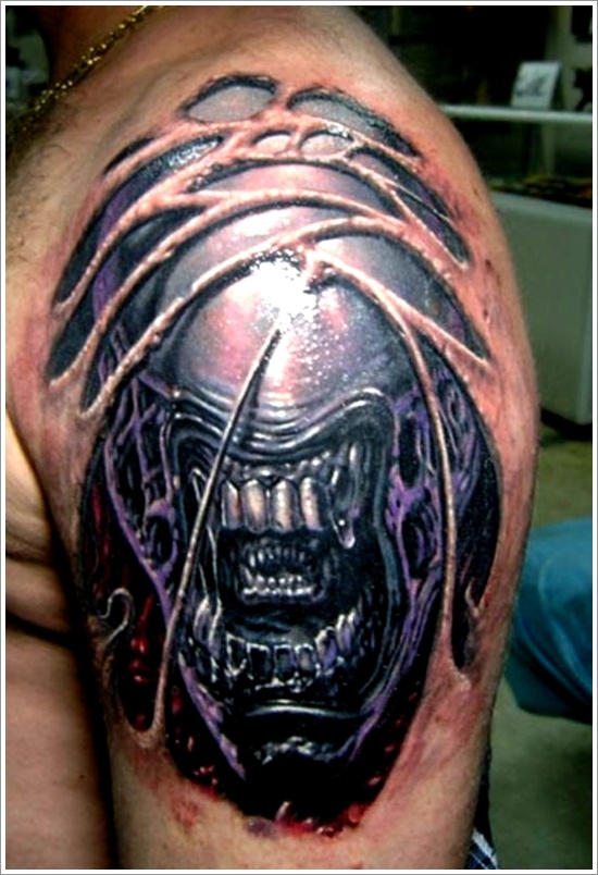 Ripped skin tattoo design, idea 28