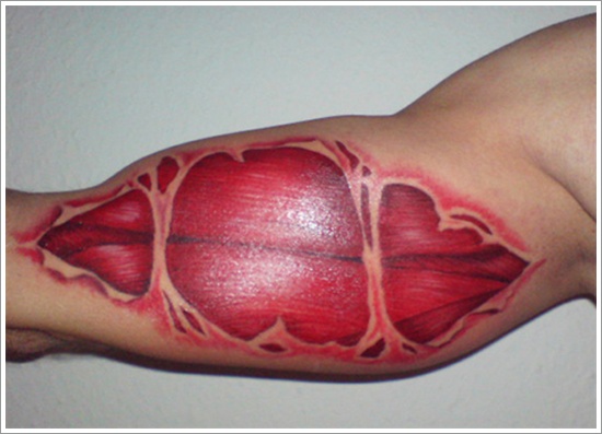 Ripped skin tattoo design, idea 15