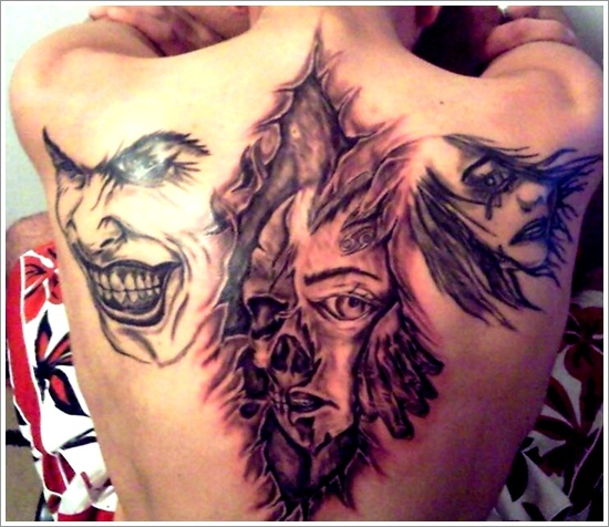 Ripped skin tattoo design, idea 20