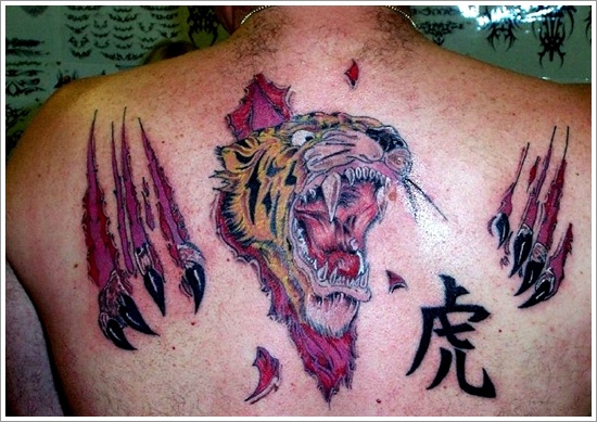Ripped skin tattoo design, idea 21