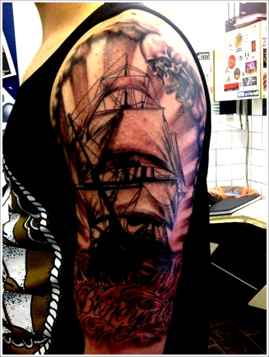 Regal ship based tattoo design, idea 28
