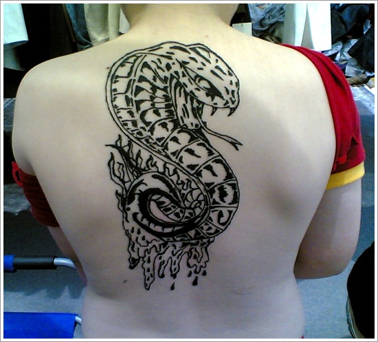Snake tattoo design, idea 1
