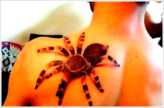 Attractive spider tattoo design, idea 11