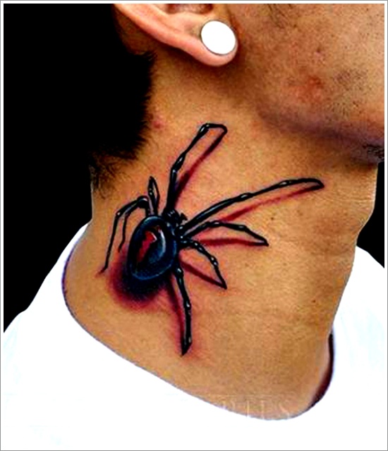 Attractive spider tattoo design, idea 7