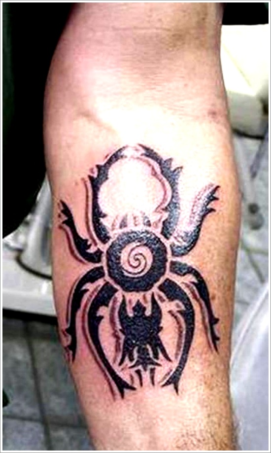 Attractive spider tattoo design, idea 27