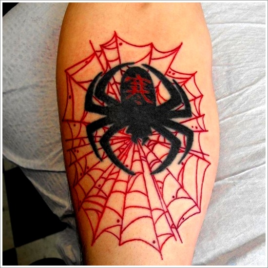 Attractive spider tattoo design, idea 28