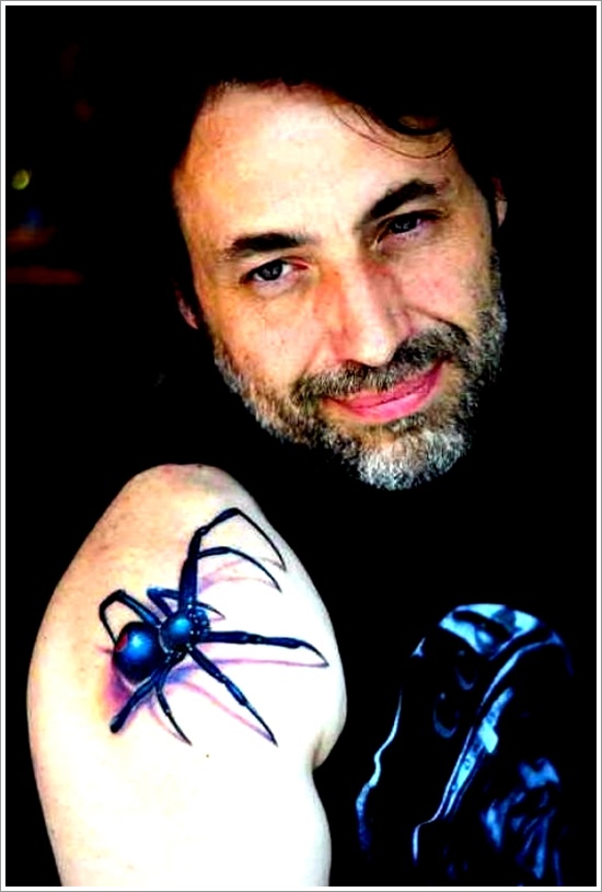 Attractive spider tattoo design, idea 22