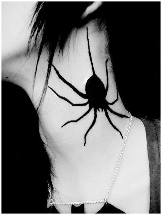 Attractive spider tattoo design, idea 3
