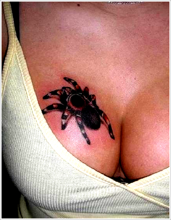 Attractive spider tattoo design, idea 19