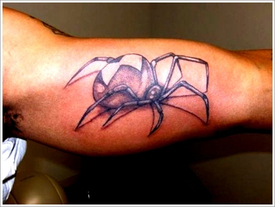 Attractive spider tattoo design, idea 30