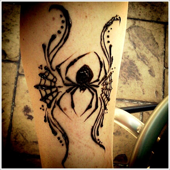 Attractive spider tattoo design, idea 31