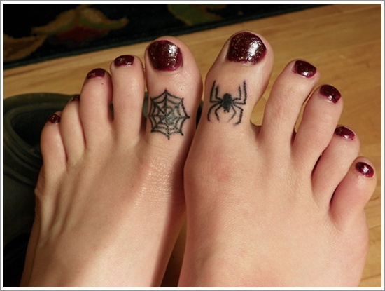 Attractive spider tattoo design, idea 15