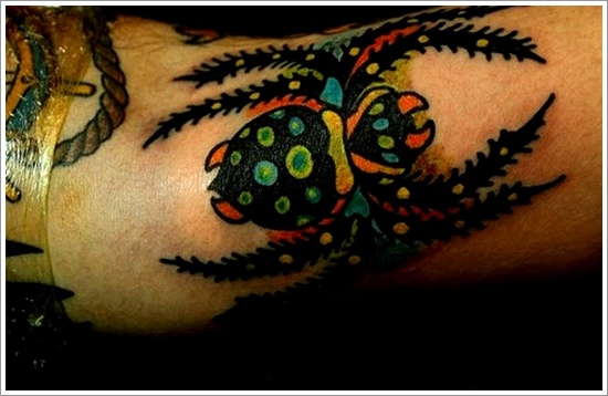 Attractive spider tattoo design, idea 32