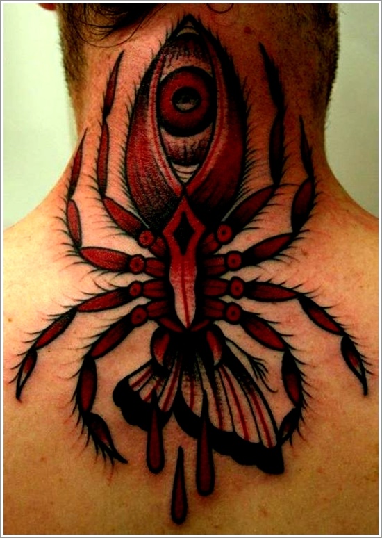 Attractive spider tattoo design, idea 5