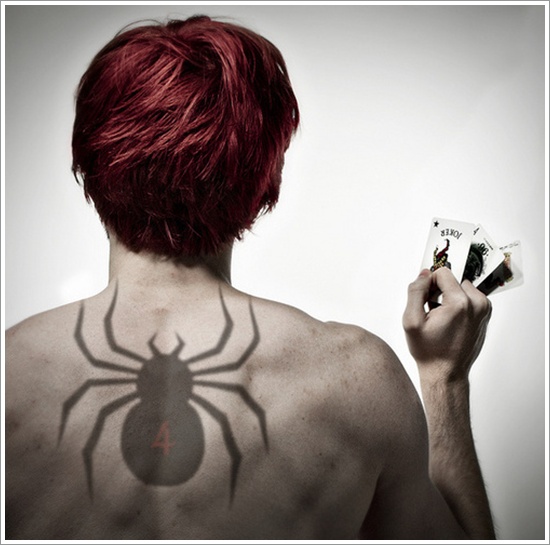 Attractive spider tattoo design, idea 4