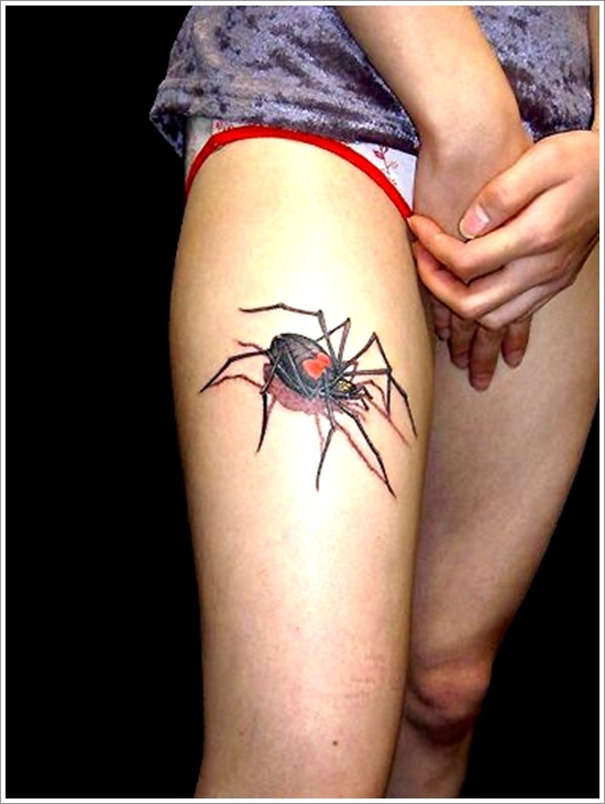 Attractive spider tattoo design, idea 8