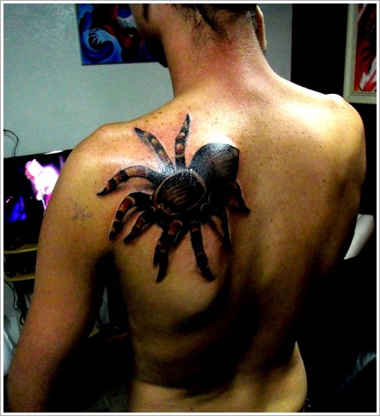 Attractive spider tattoo design, idea 12