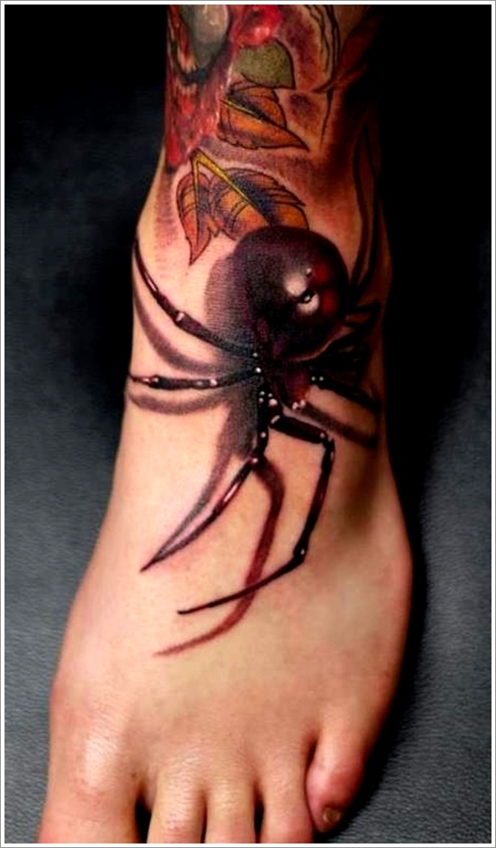Attractive spider tattoo design, idea 21